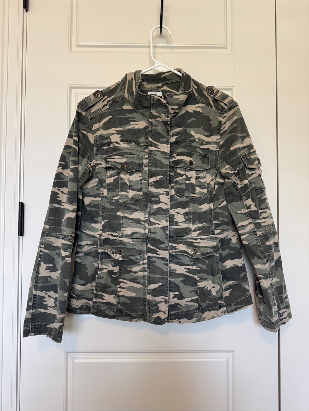 Kensie Camouflage Utility Jacket - Green Camo